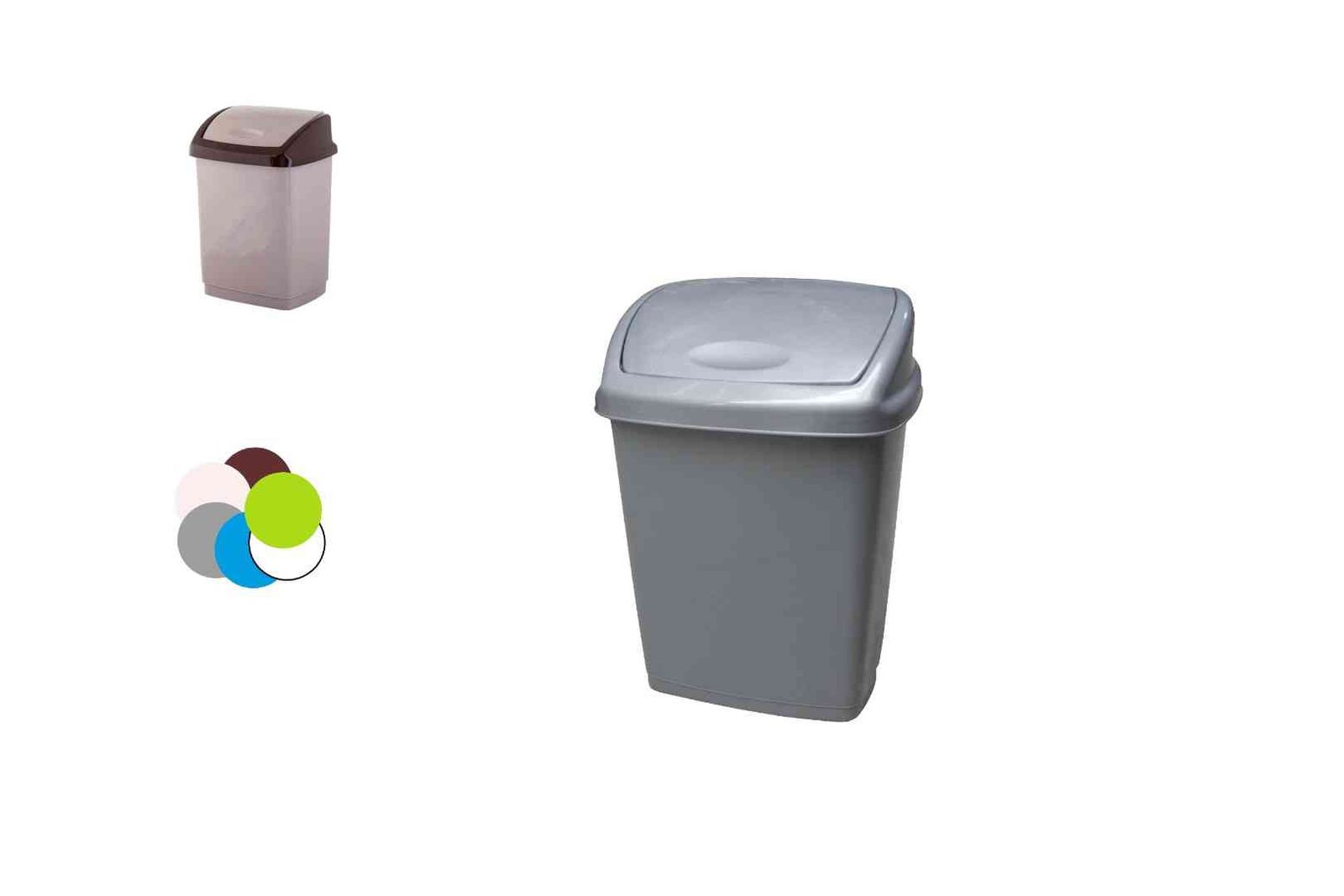 Billenős Szemetes Szögletes 4 Literes K061 (10/GY)