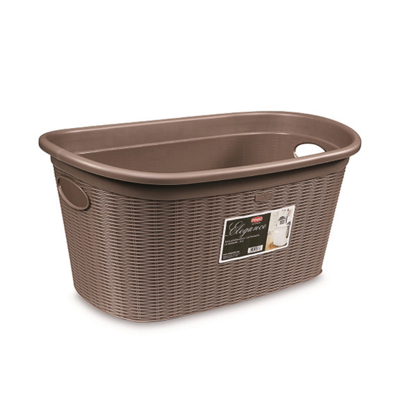 ELEGANCE SZENNYESTARTÓ / rattan mintás 50 l stefanplast