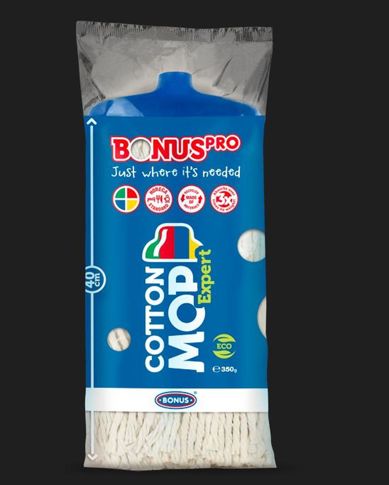 BN.BonusPRO CottonMOP Expert kék - 350g HoReCa - HACCP B832